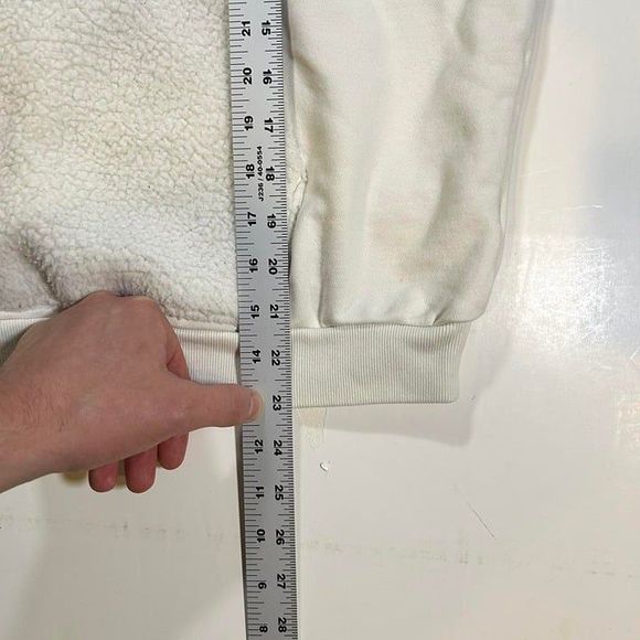 J Crew Sherpa Fleece Pull Over Sweatshirt Womens Medium White - Picture 7 of 8
